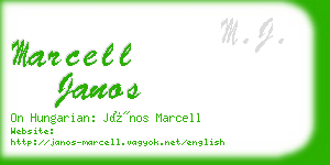 marcell janos business card